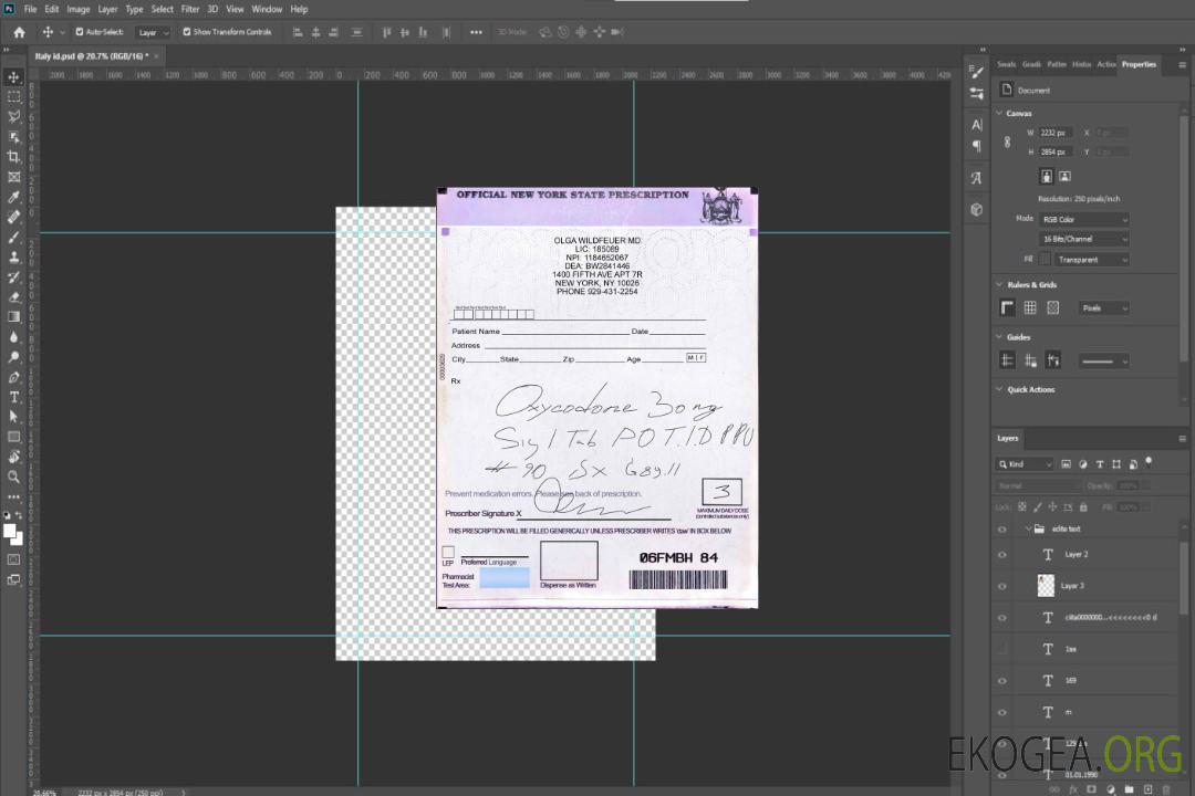 Prescription de l'État de New York aux États-Unis template Prescription de l'État de New York aux États-Unis template